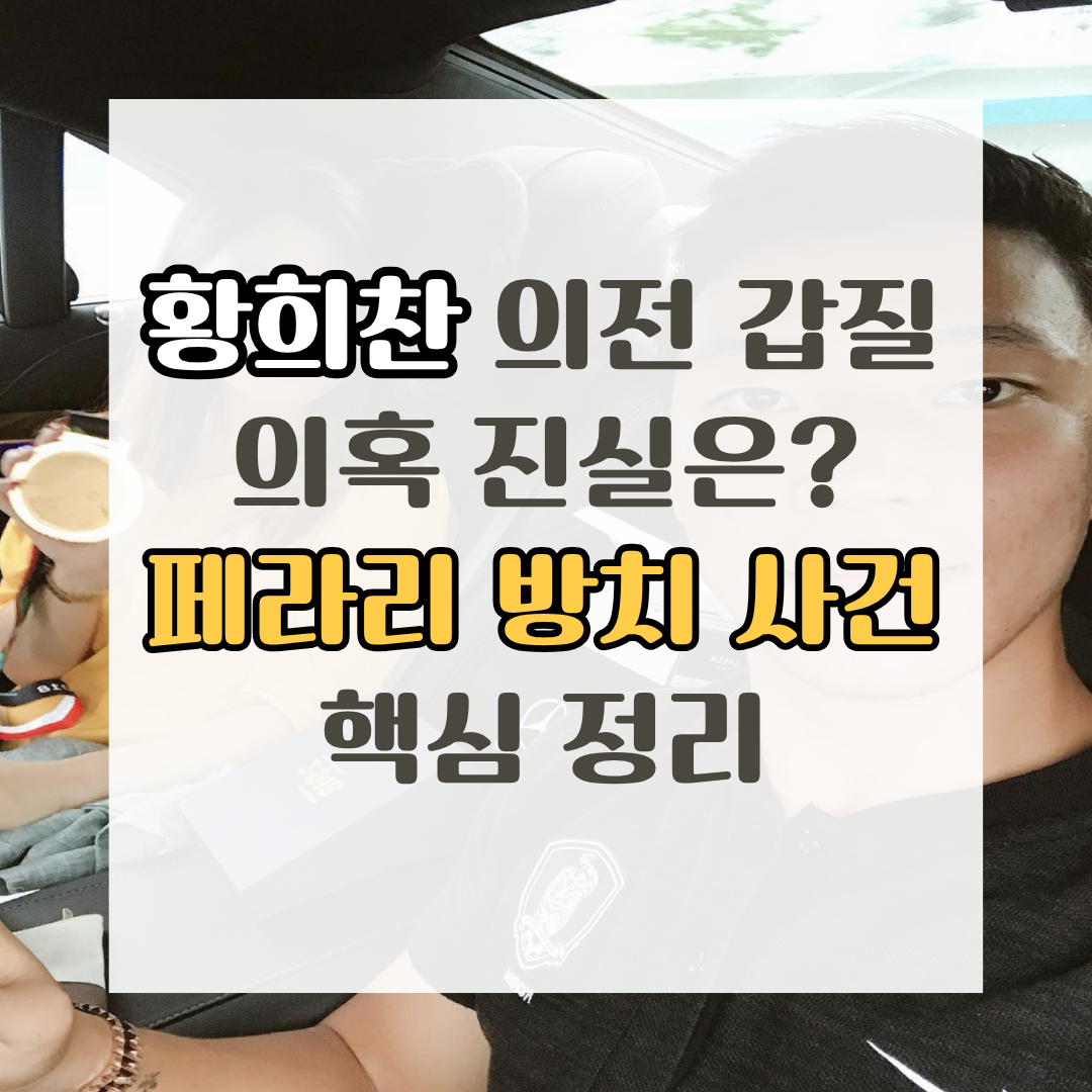 황희찬 영동대교 페라리 사건 정리 (+슈퍼카 의전 계약 쟁점)