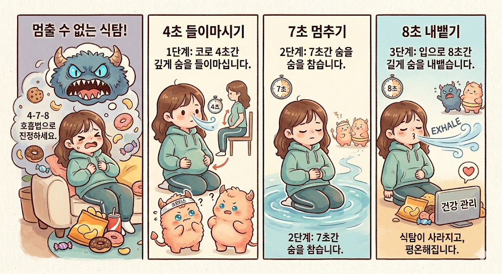 '4-7-8 호흡법'