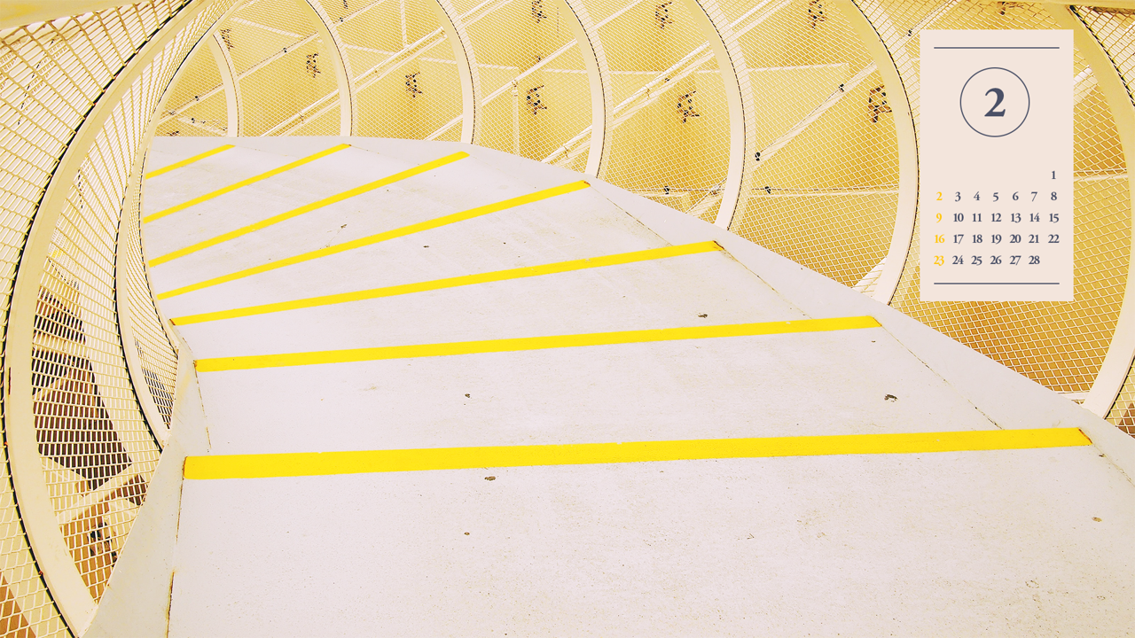 08 노란색 구조물 A - 2025년2월 노트북배경화면