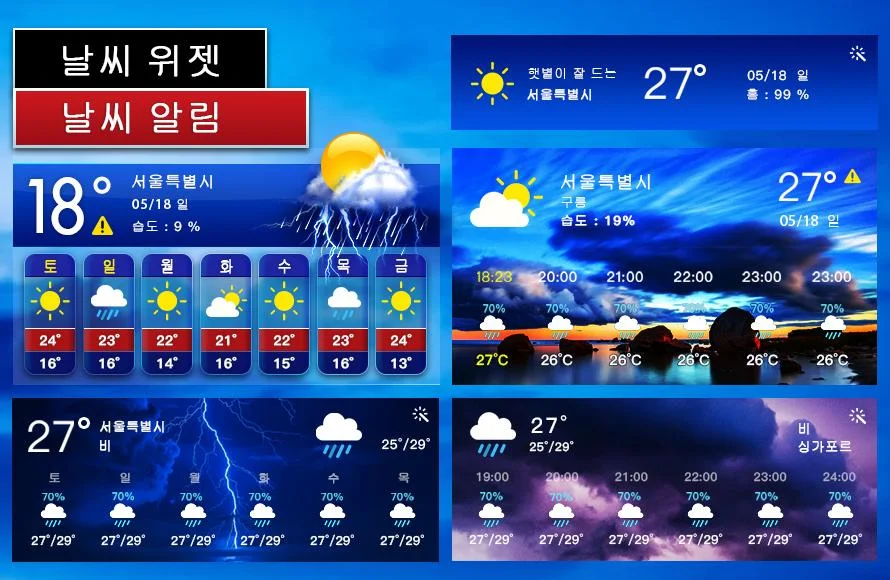 일기 예보, 오늘날씨, 내일날씨, 주간날씨 확인