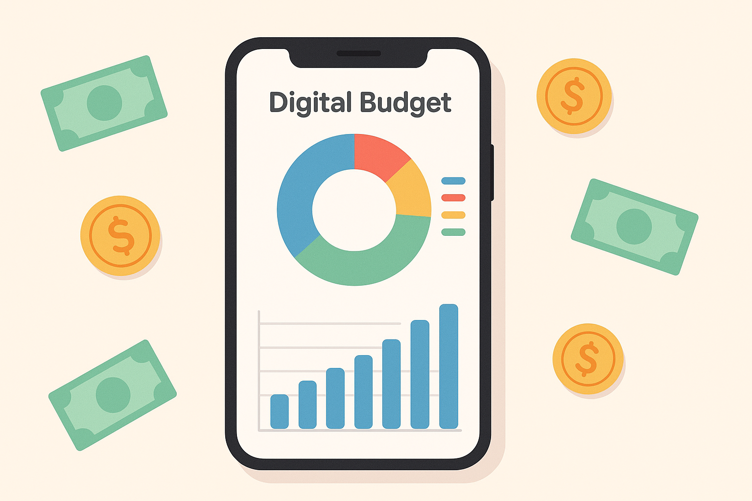 디지털 가계부 앱 화면