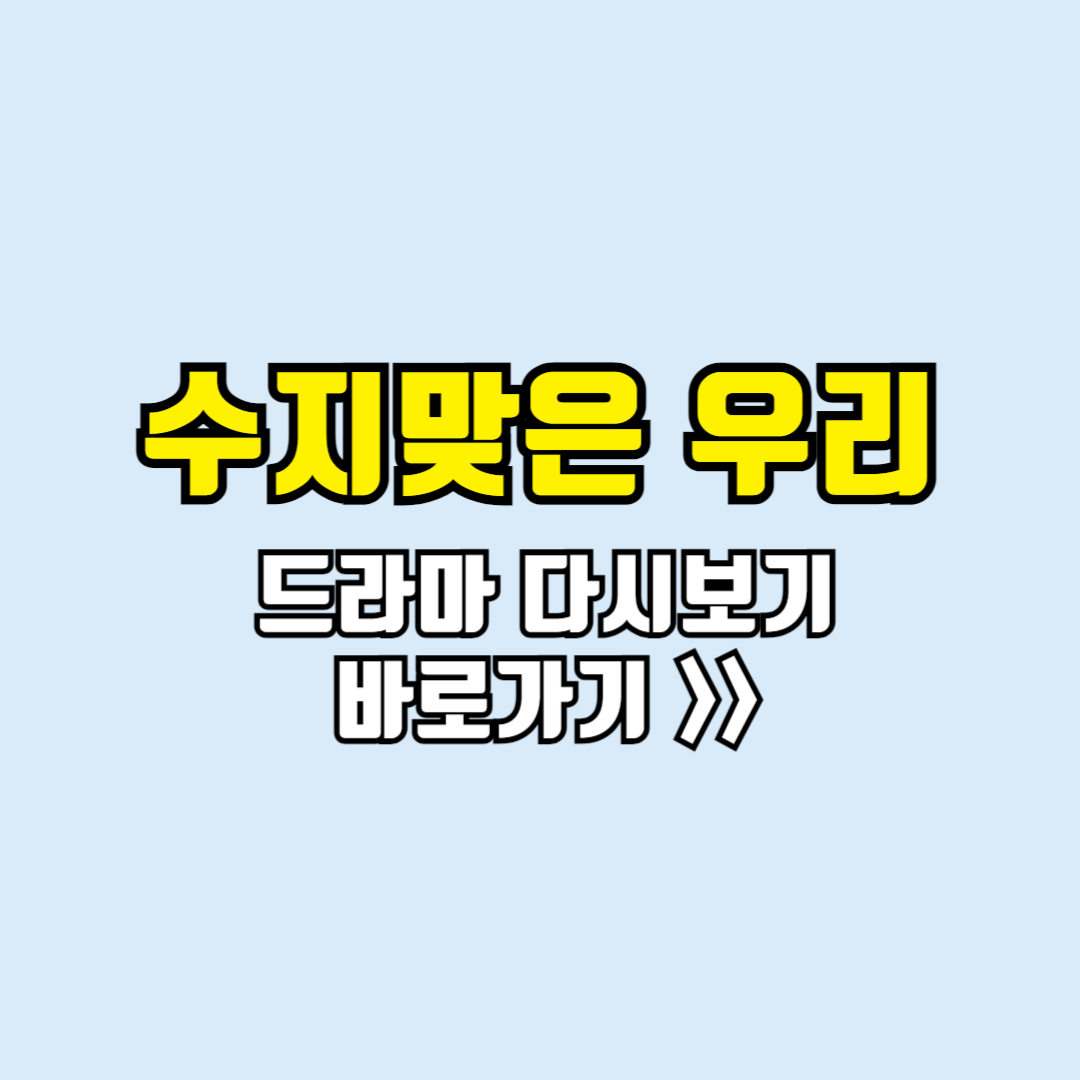 수지맞은 우리 다시보기