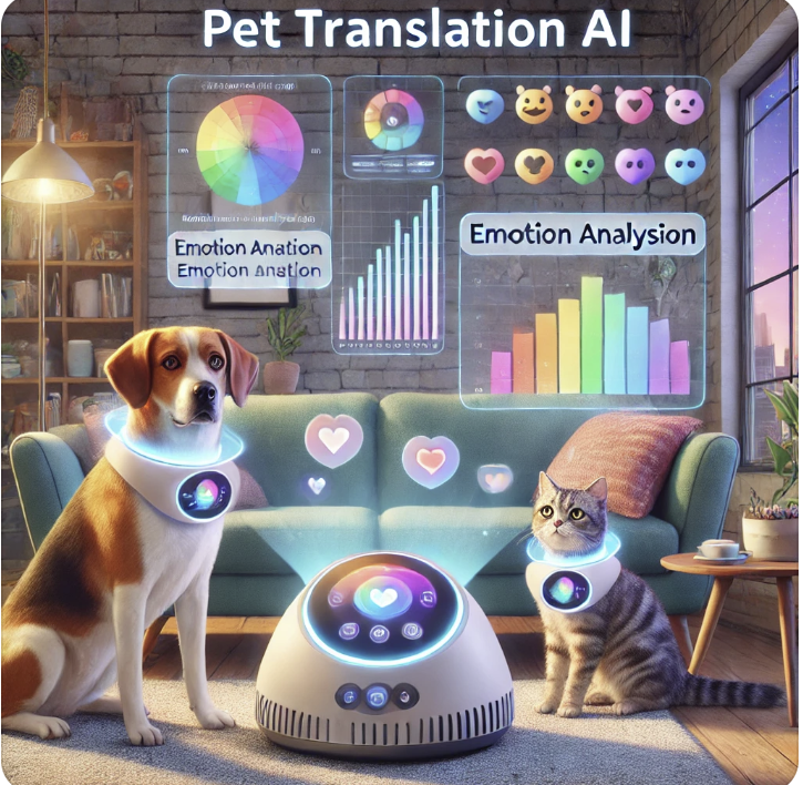 반려동물 번역 AI를 형상화한 사진
