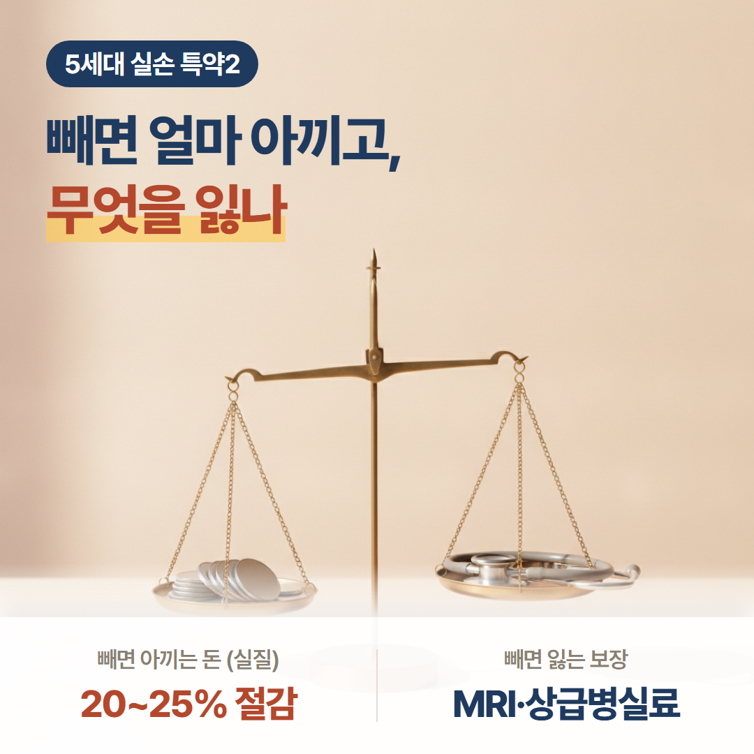 5세대 실손 특약1과 특약2의 보장 범위가 어디서 갈리는지 보여 주는 대표 이미지