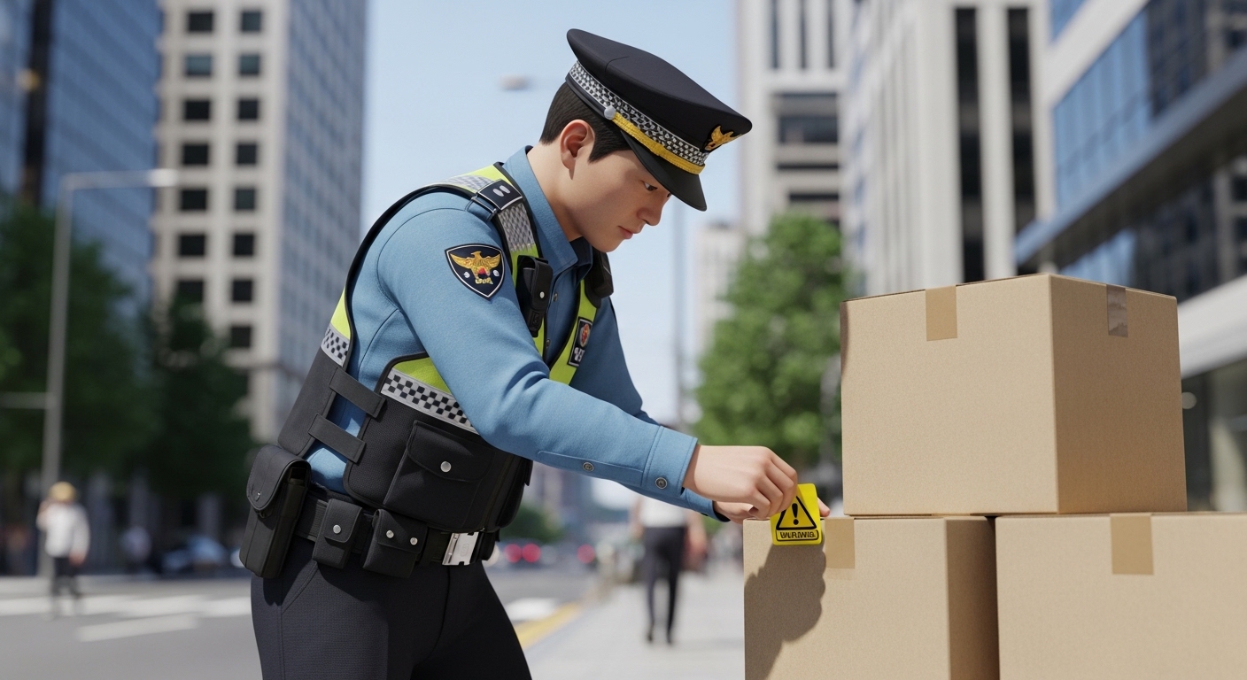 노상적치물신고, 가게앞물건단속