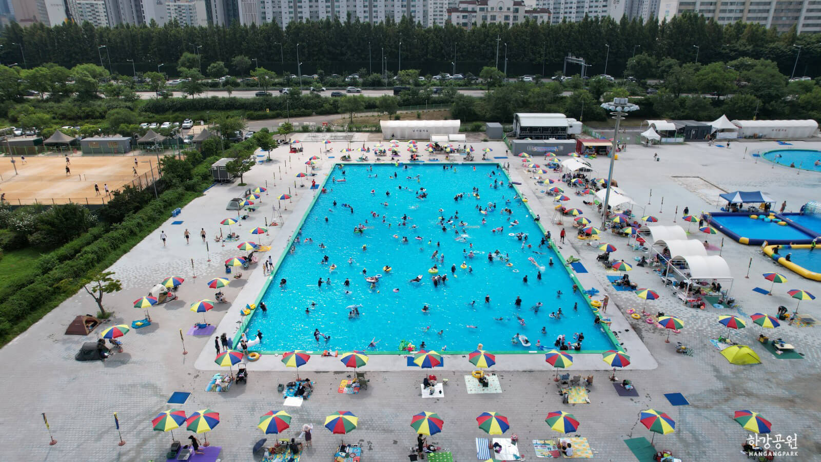 잠원 한강 수영장 드론 사진