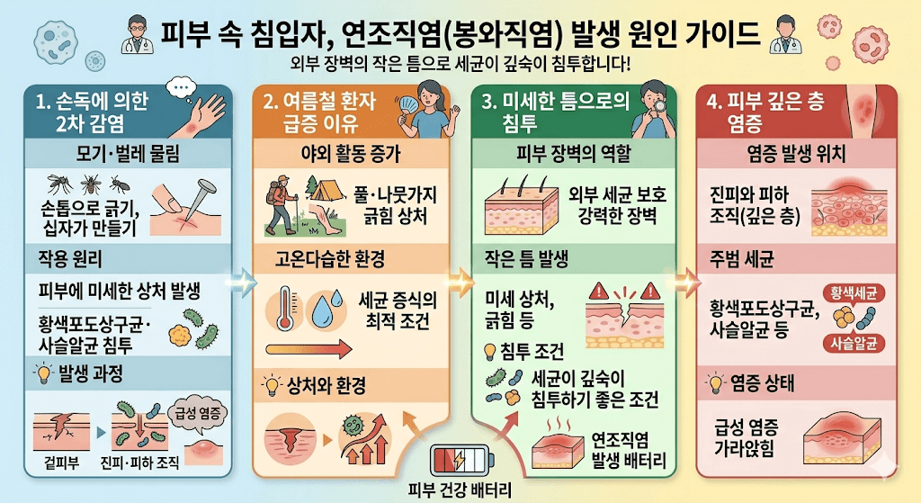 봉와직염 발생 원인
