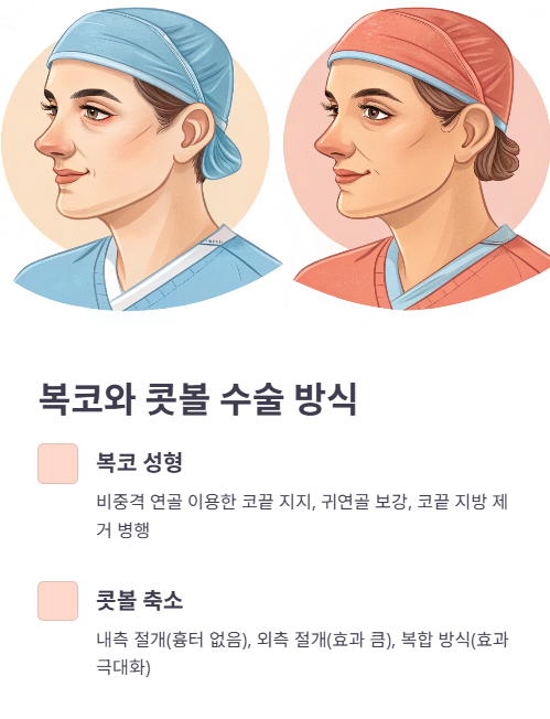 복코와 콧볼 수술 방식