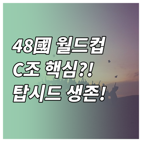 48개국 월드컵 C조 32강 진출 규..
