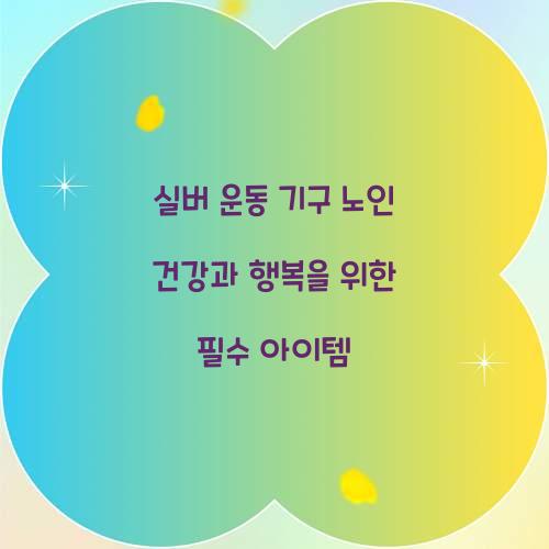 실버 운동 기구