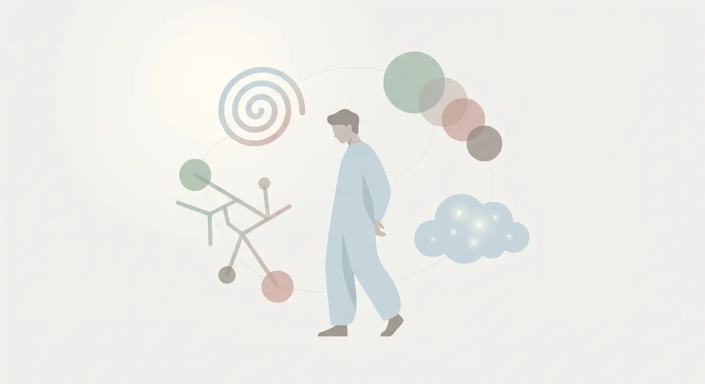 사고 실험과 인간의 판단 구조를 상징하는 블로그 소개 이미지