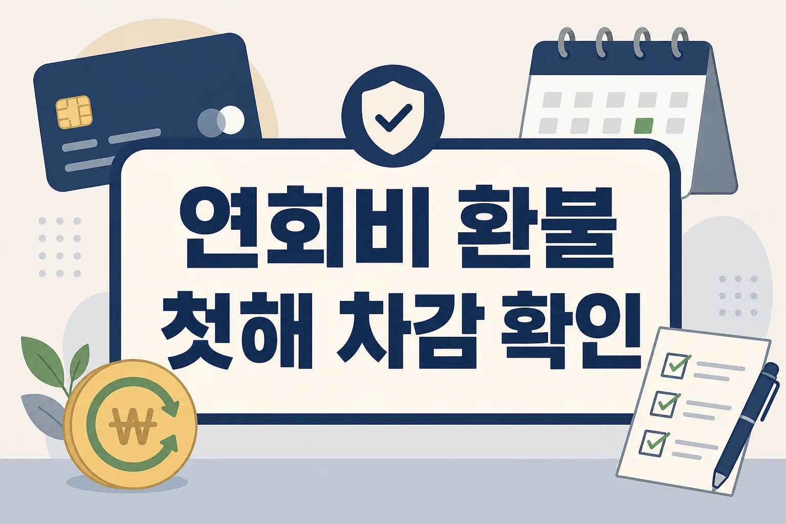 하나카드 연회비 해지 환불을 확인하기 전 첫해 차감 기준과 반환 여부를 글 전체 주제로 안내하는 썸네일 이미지