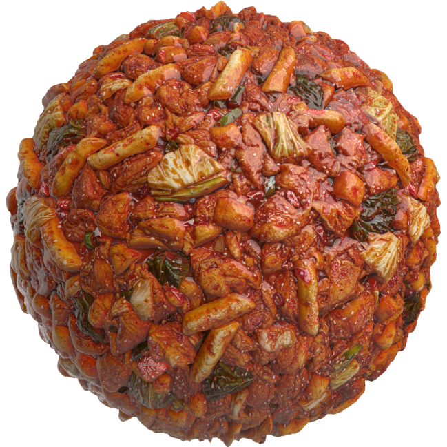 spicy stir-fried chicken pbr texture .sbsar