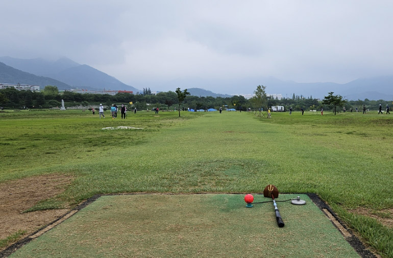 시원한 경치 경상북도 구미 동락파크골프장 소개