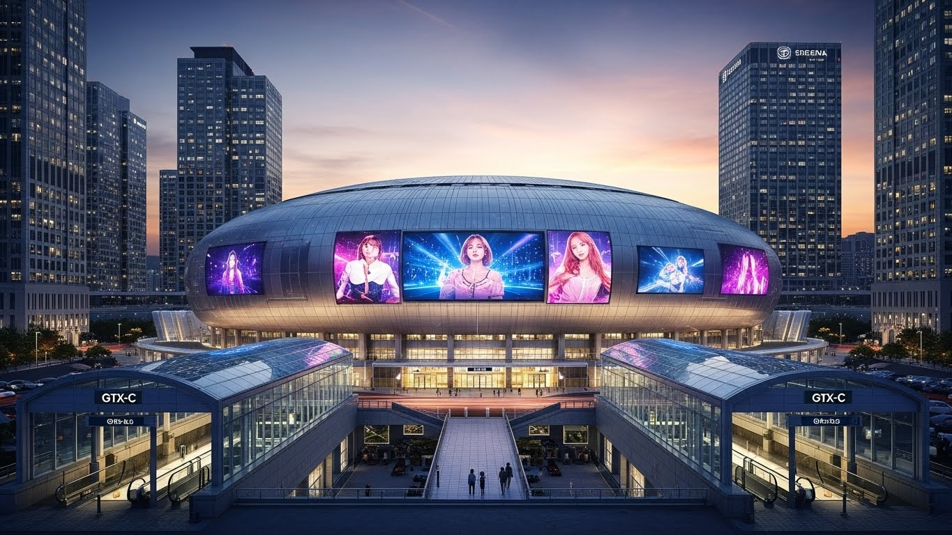 서울 아레나와 창동역의 미래 조감도