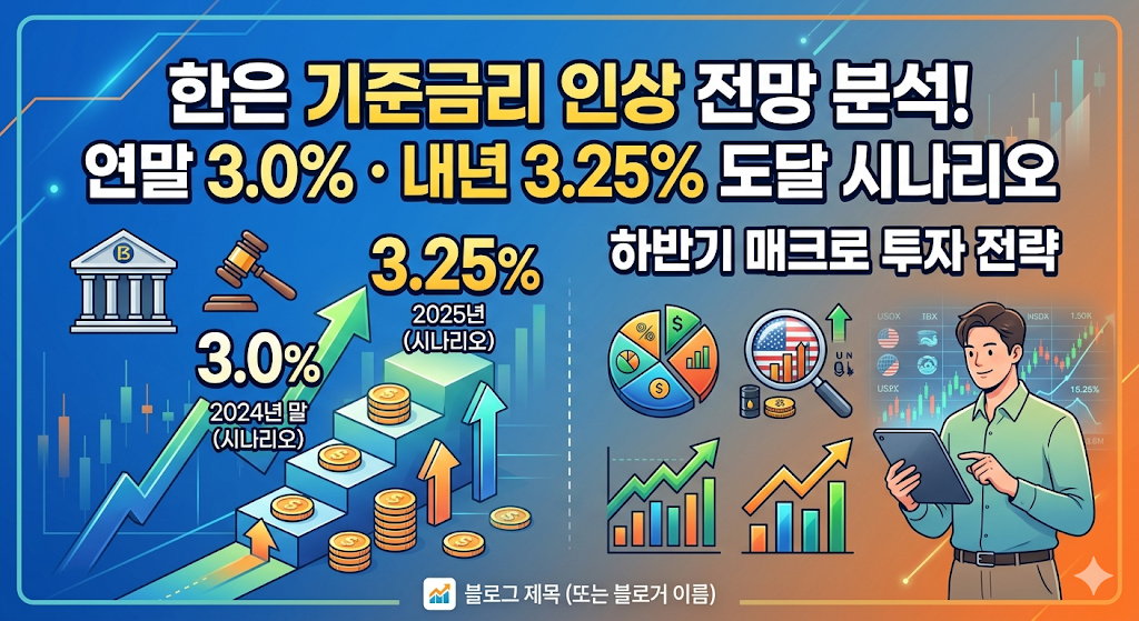 한은 기준금리 인상 전망 분석! 연말 3.0%&middot;내년 3.25% 도달 시나리오와 하반기 매크로 투자 전략
