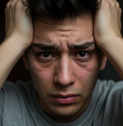 스트레스와 피부 트러블의 관계 이해를 돕기 위한 이미지