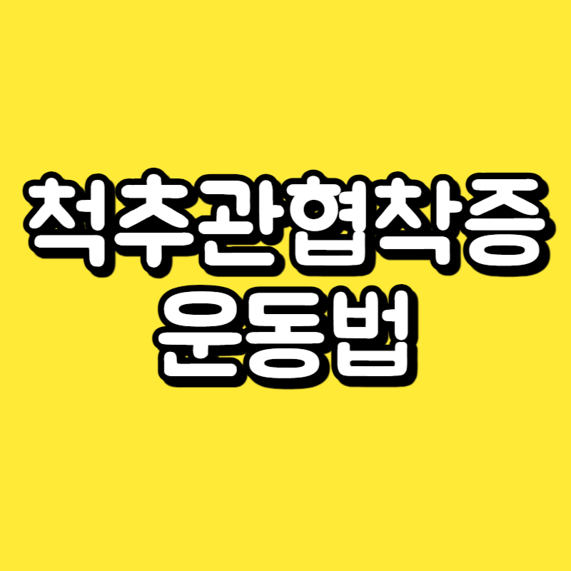 척추관협착증 운동법