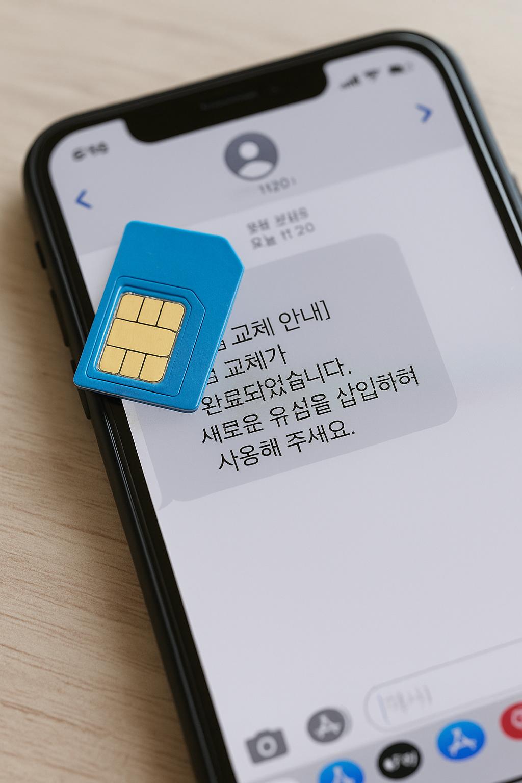 유심 교체 문자