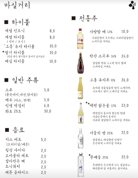 마실거리