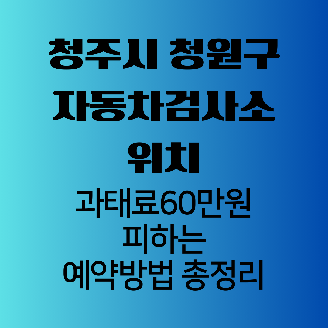 청주시청원구자동차검사소위치