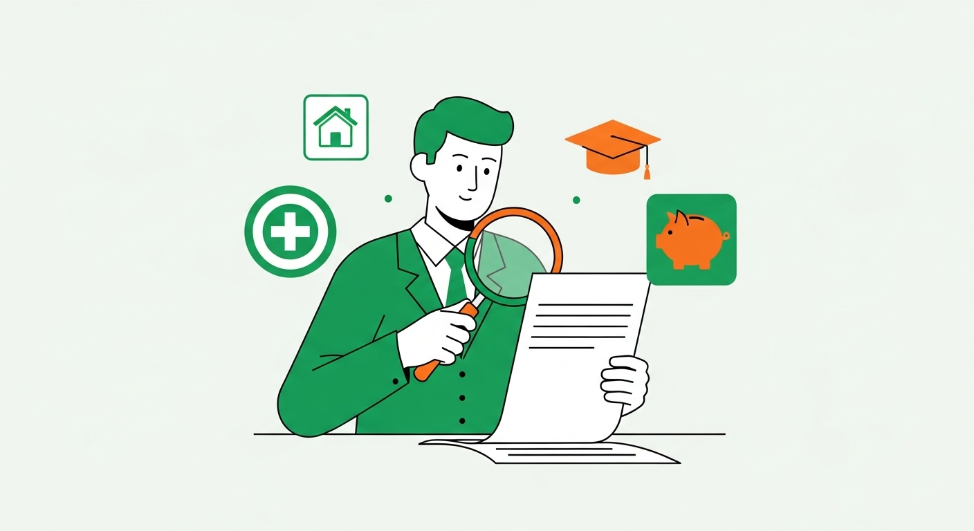 의료비, 교육비, 월세 등 세액공제 항목을 꼼꼼히 확인하는 모습