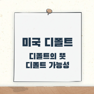 제목 _ 미국 디폴트 가능성