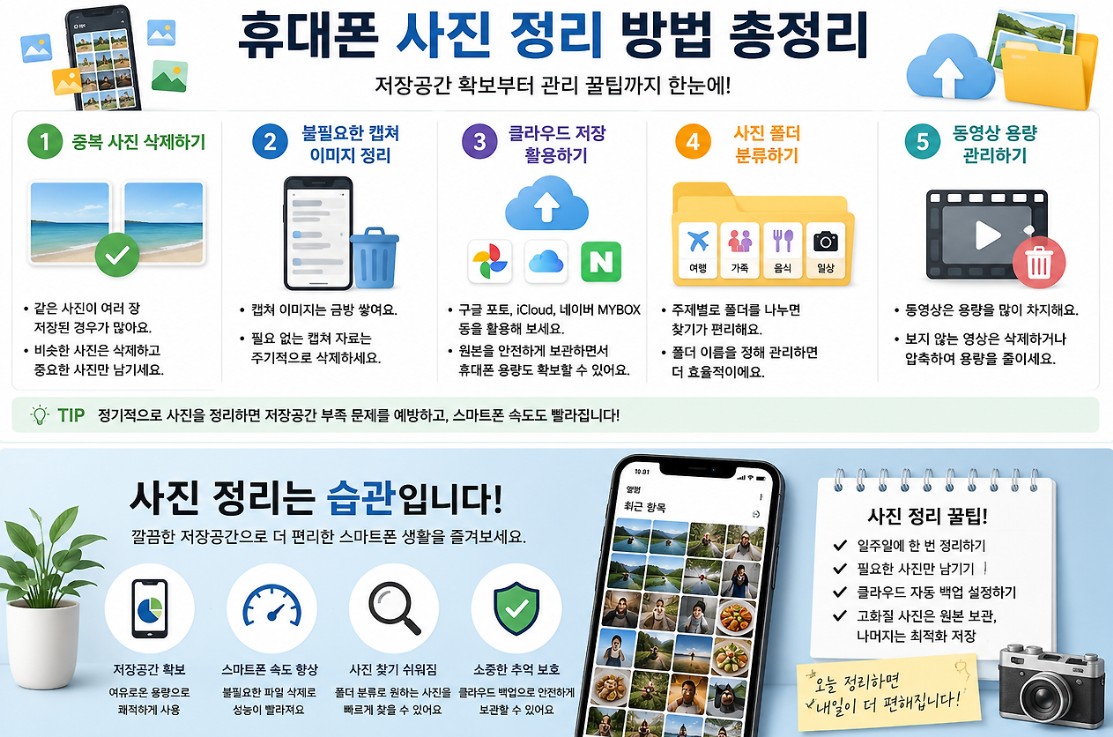 휴대폰 사진정리 방법