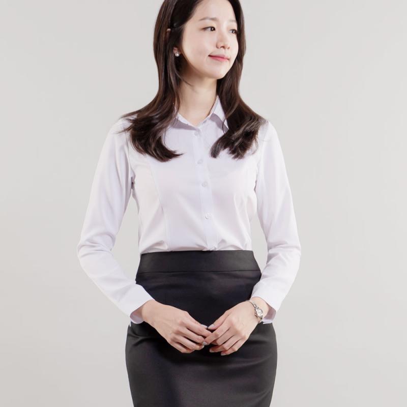 빅사이즈 블라우스 여성 기본 하객 오피스룩 면접용 셔츠