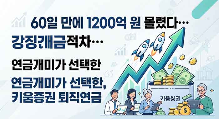 연금 자산이 빠르게 증가하는 퇴직연금 투자 이미지.