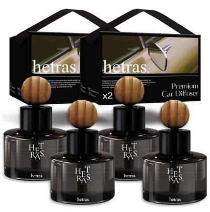 헤트라스 차량용 디퓨저 60ml x 2p 리본끈 선물세트&#44; 4개입&#44; 북스토어향