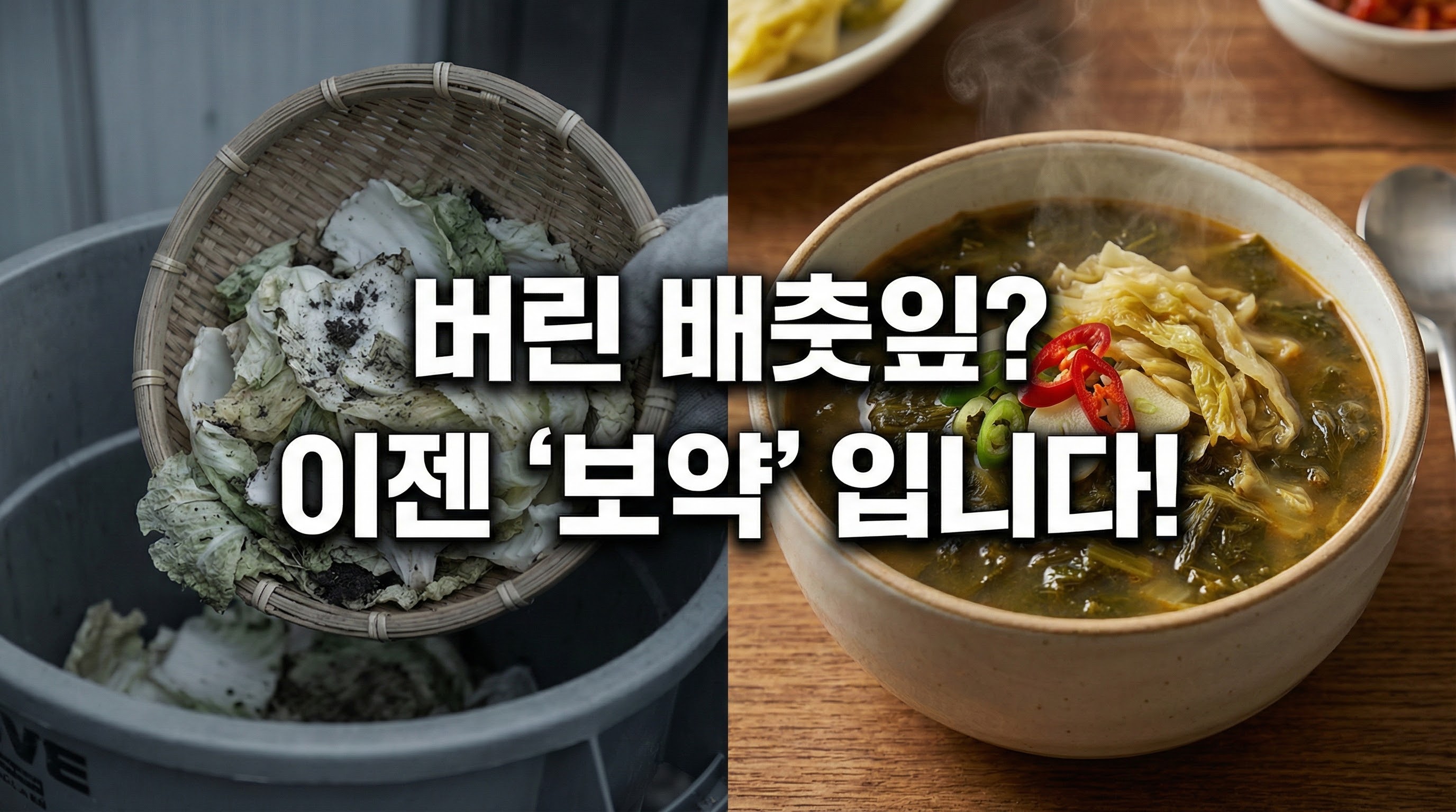 버려진 배춧잎의 반전: '우거지 효능' A to Z! (장 건강, 다이어트 핵심 정리) - 시래기와의 차이점부터 질기지 않게 보관하는 비법까지