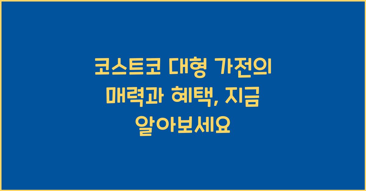 코스트코 대형 가전