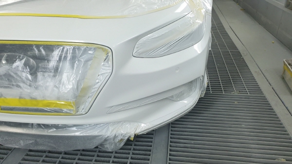 범퍼 부분도색 완료 범퍼 부분도색 diy