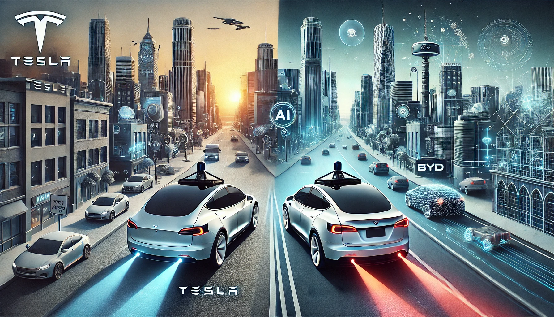 테슬라와 BYD의 자율주행 기술 비교