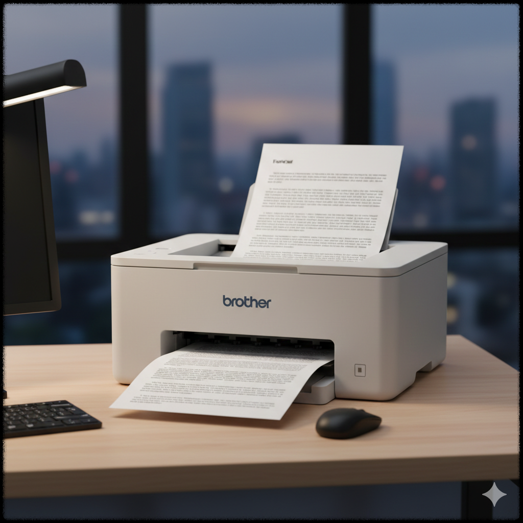 프린터가 온라인 상태로 전환되어 정상적으로 인쇄되는 모습