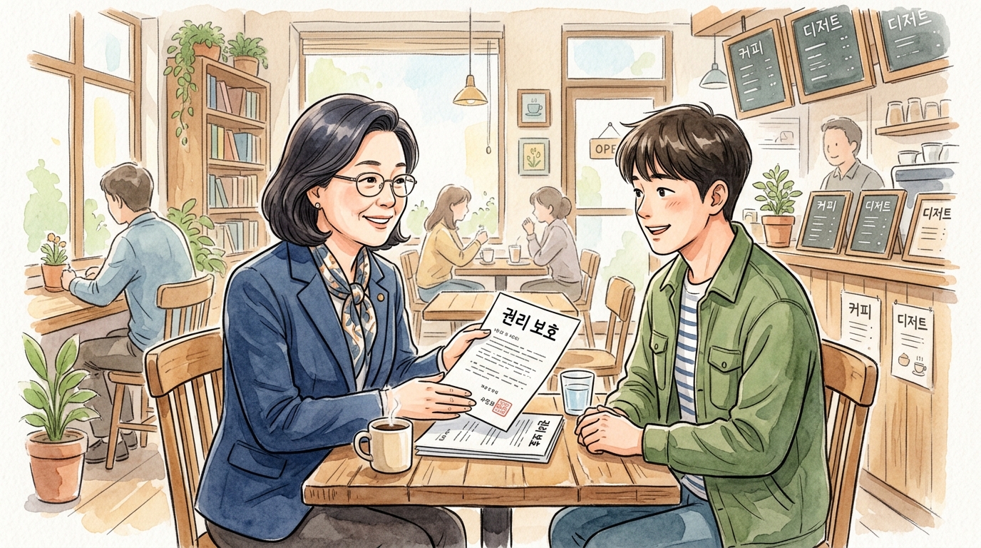 근로계약서가 없더라도 간접 증거만 있다면 고용노동부를 통해 체불 임금을 전액 받을 수 있다는 권리 보호를 설명하고 있는 모습.