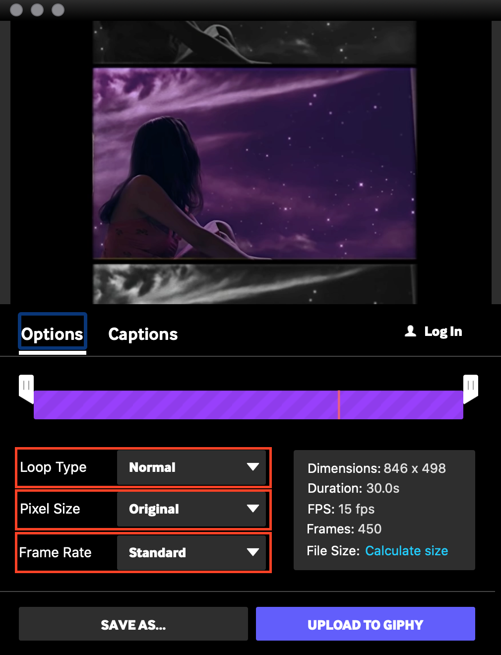 Giphy Capture 설정
