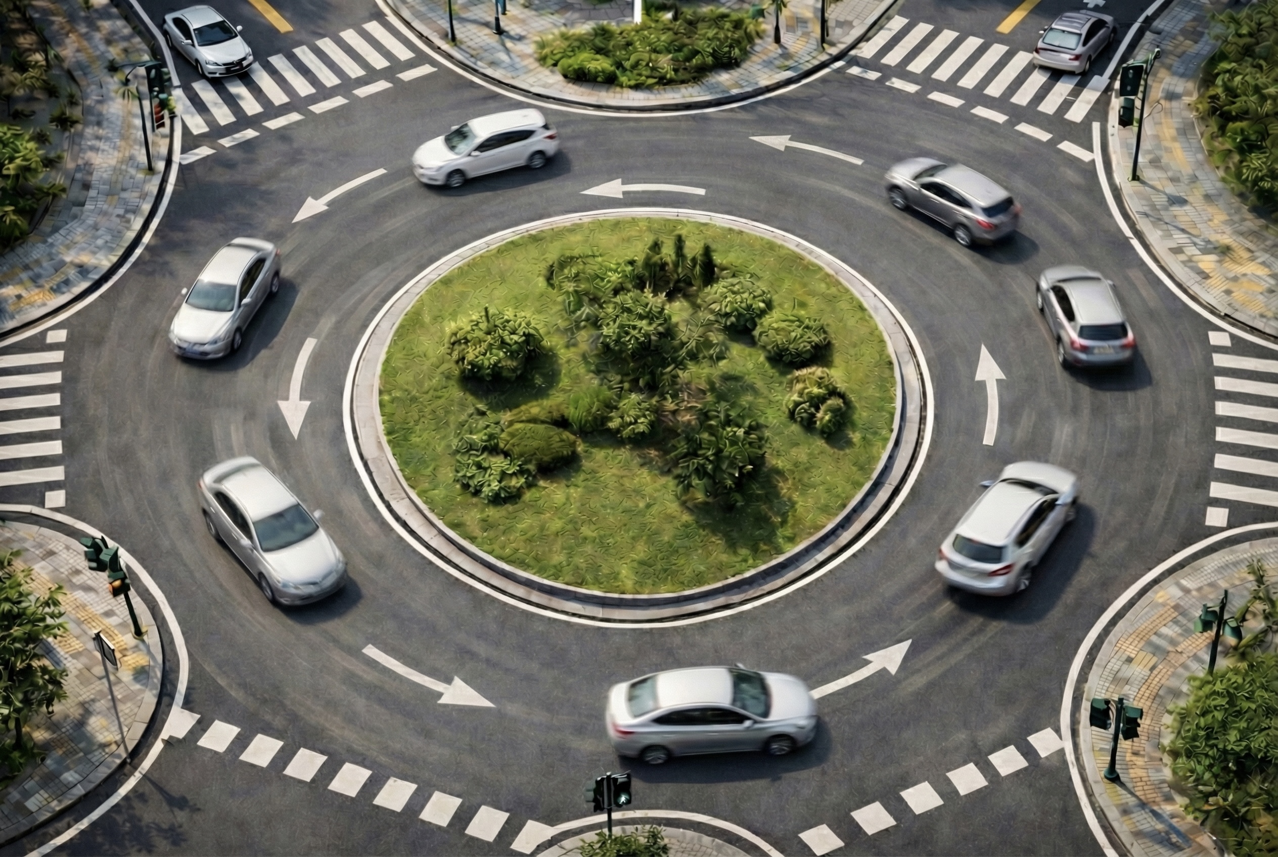 회전교차로 통행 이미지