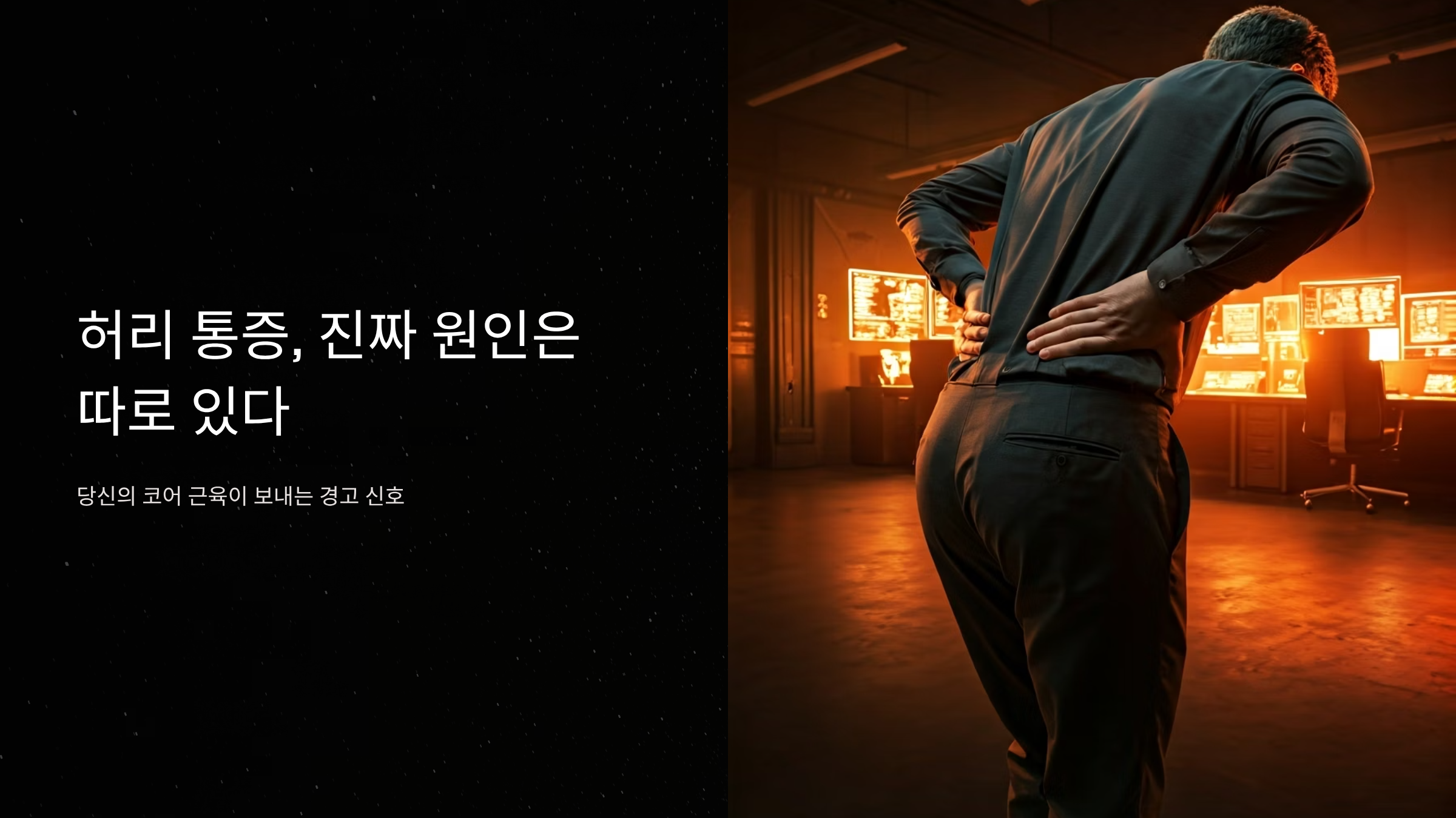 코어 근육이 약해서 허리 아픈 분들, 집에서 이렇게 해보세요