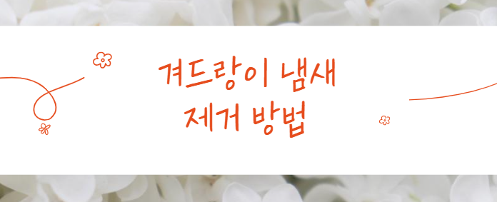 겨드랑이 냄새 제거 방법