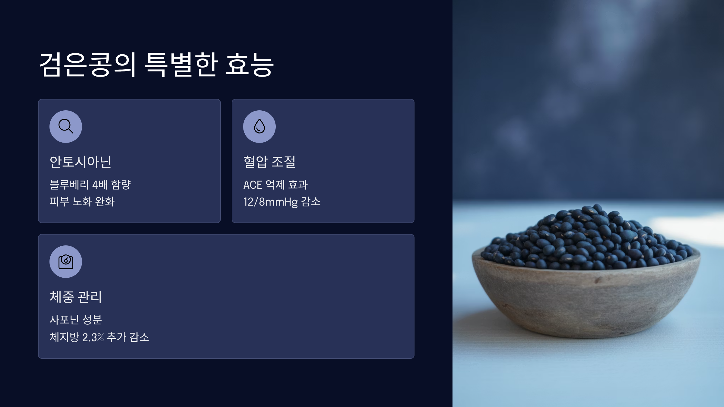 검은콩의 특별한 효능과 차이점