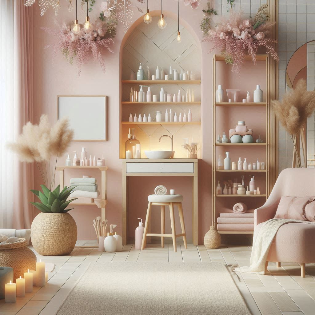 피부,체형관리 샵 배경