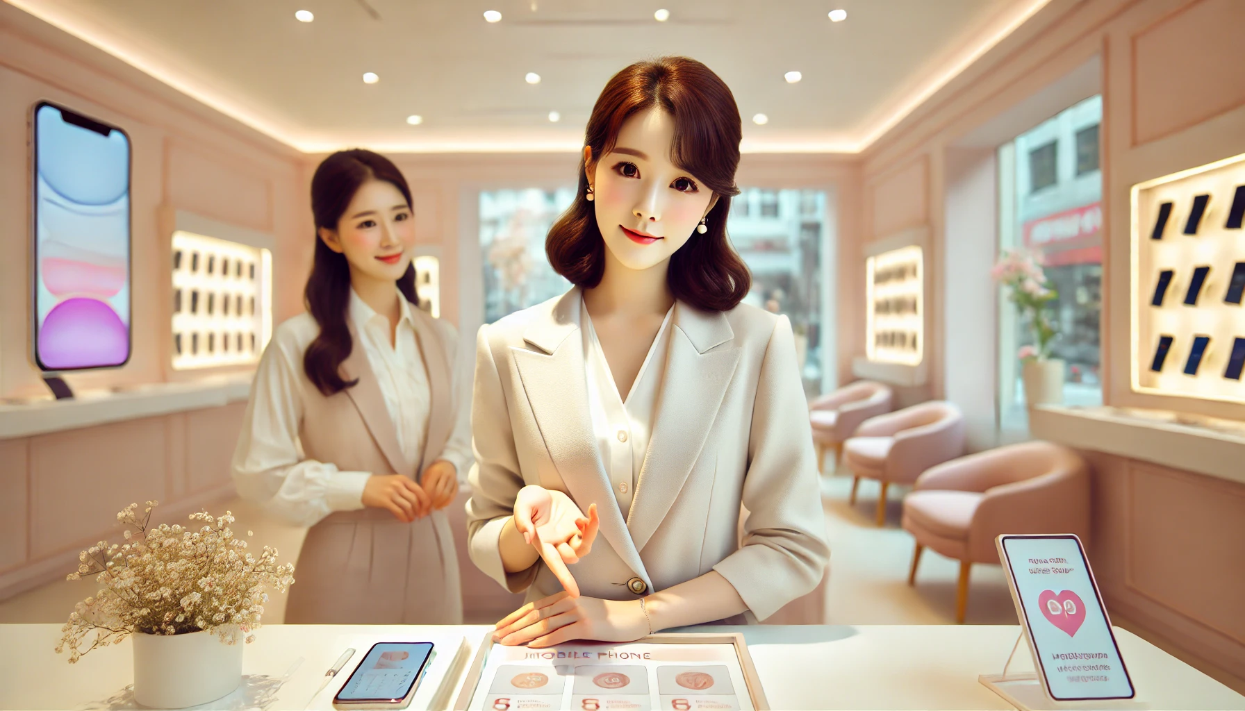 공시지원금과 선택약정 할인 비교하는 이미지