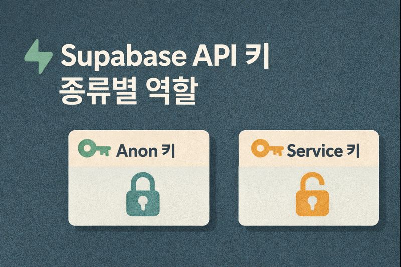 Supabase API 키 종류별 역할 관련 이미지