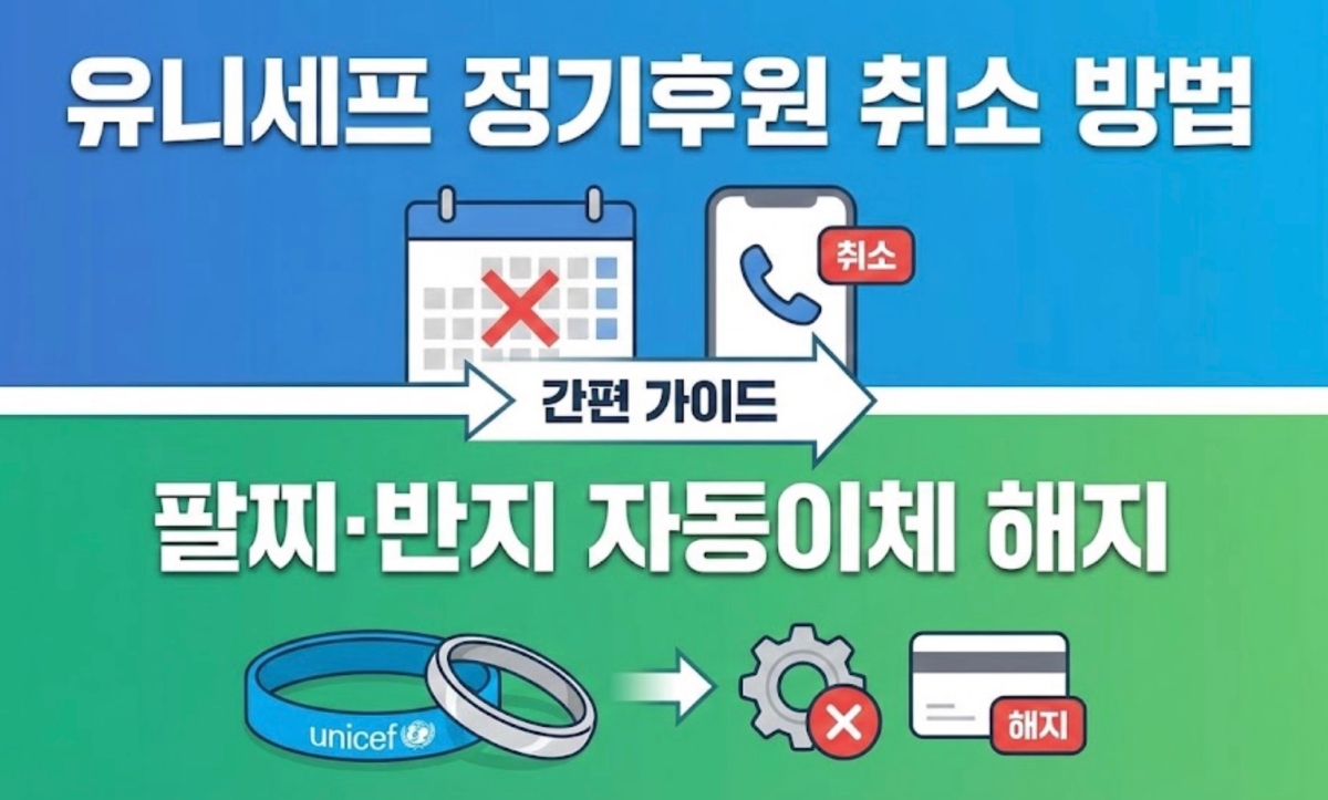 유니세프-정기후원-취소-방법