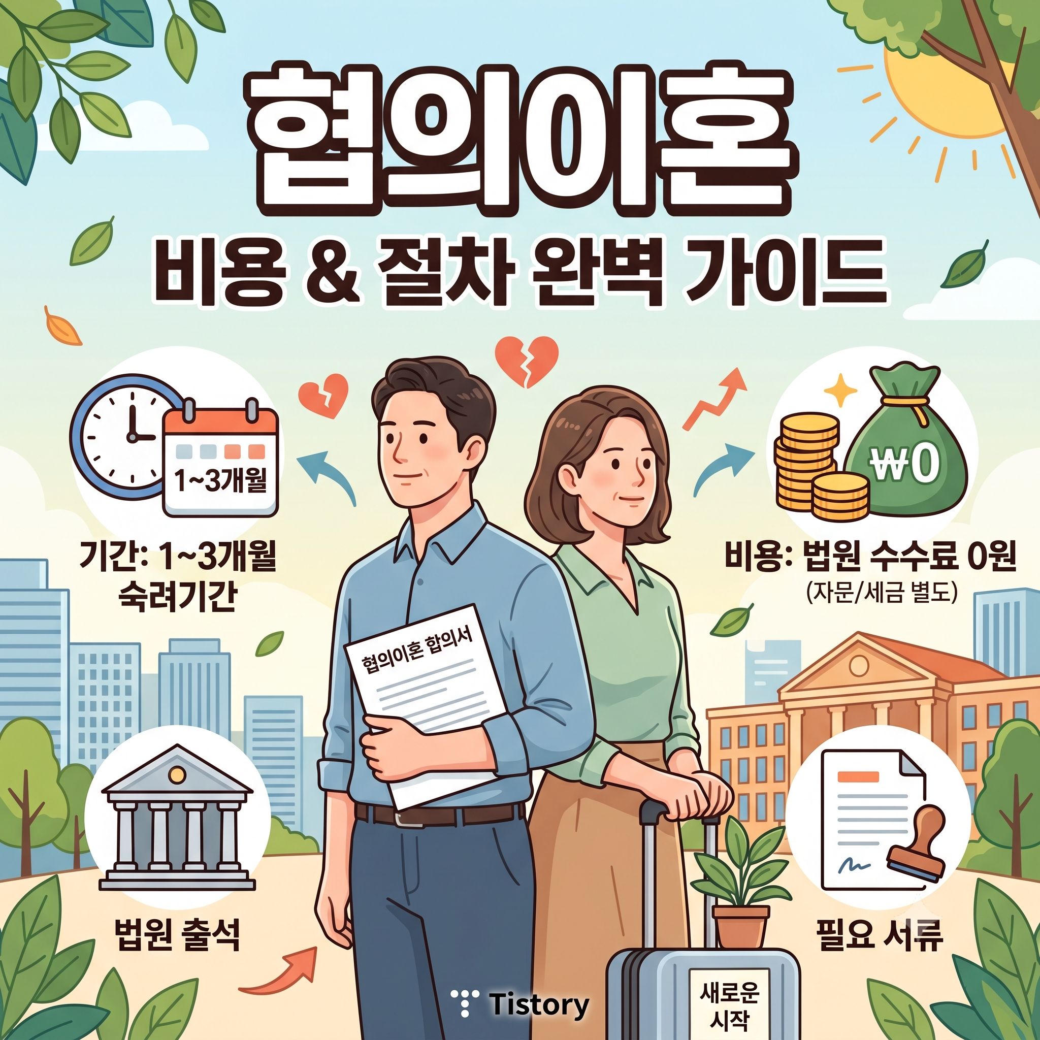 협의이혼 절차 및 비용 기간 필요서류 완벽 정리
