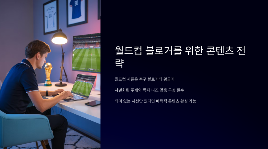 월드컵 블로거를 위한 콘텐츠 전략
