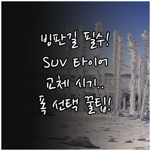 빙판길 안전을 위한 SUV 타이어 교..