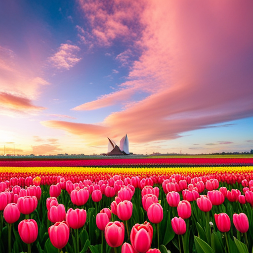 -붉은색-캐나다-튤립축제